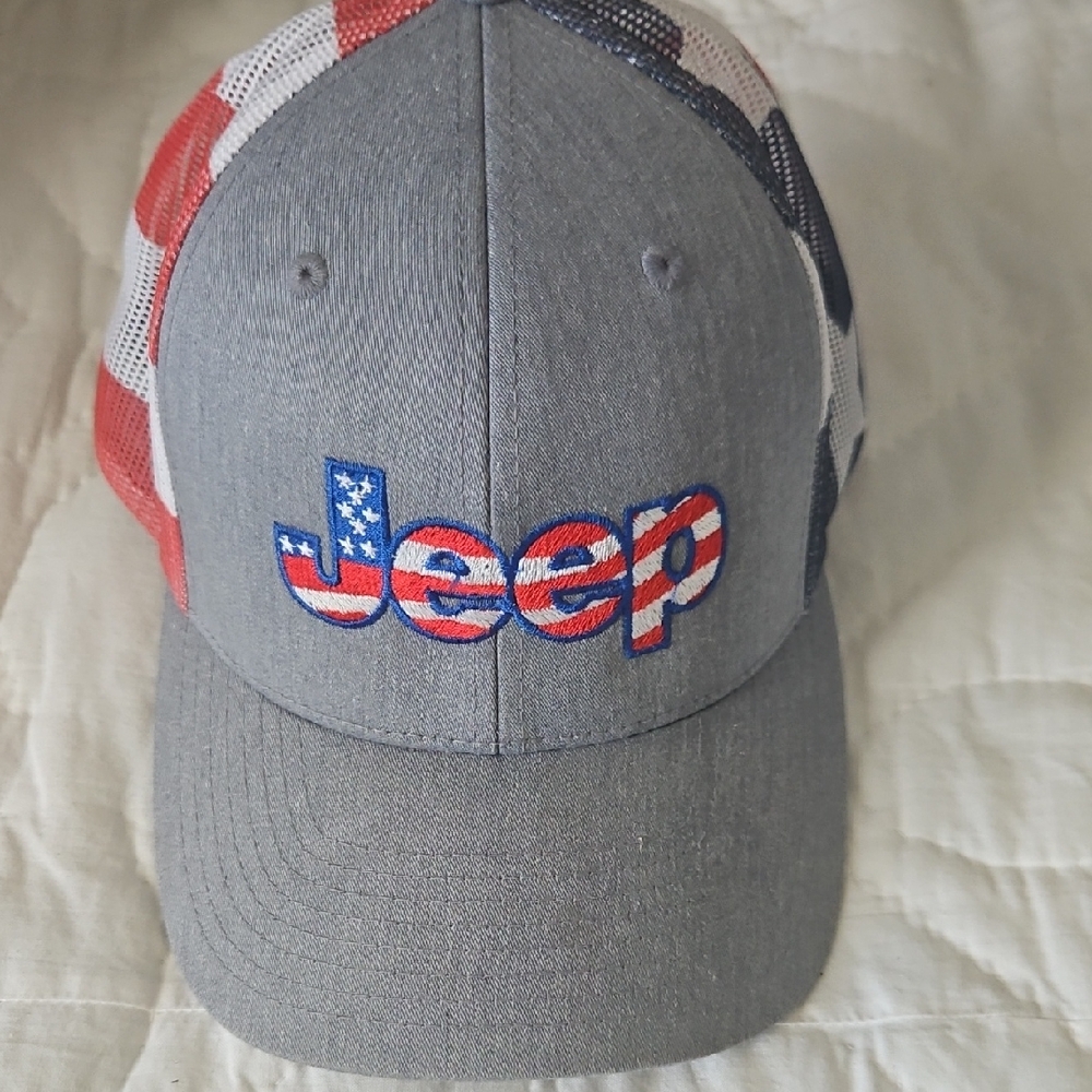 Jeep Gray and Red Men's Cap